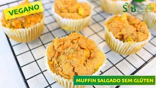 MUFFIN SALGADO VEGANO E SEM GLÚTEN 16 [upl. by Nee]