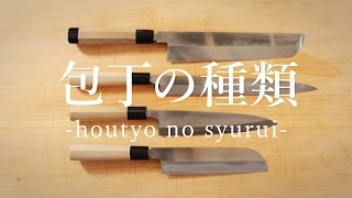 包丁の種類  Types and Uses of Japanese Knife ｜日本さばけるプロジェクト（海と日本プロジェクト） [upl. by Kohl]