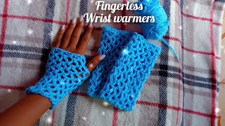 QuickEasy crochet finger less fishnet Gloves for 2 hours or less [upl. by Traci]