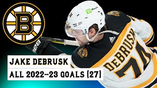 Jake DeBrusk 74 All 27 Goals of the 202223 NHL Season [upl. by Nnalyrehc]