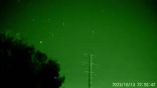 Close encounter between 2 airplanes  a meteor NVG10 Night Vision [upl. by Gennaro476]