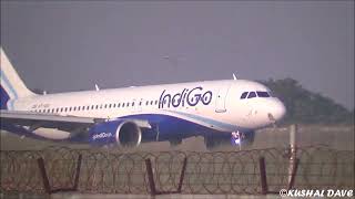 Air India and Indigo Airbus A319 and Airbus A320 Landing at Surat Airport [upl. by Freedman]