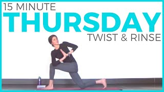 Thursday 7 Day Yoga Challenge Twist amp Rinse Vinyasa Yoga Routine  Sarah Beth Yoga [upl. by Ahsenauq]