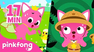 Find Pinkfongs Tail  More  Animal Songs Compilation by Pinkfong Ninimo  Pinkfong for Kids [upl. by Tammara]