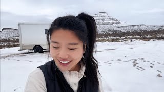 a winter roadtrip in a box truck [upl. by Helsell]