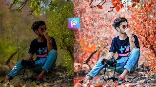 Picsart Background Colour Change  Picsart Moody Orange Editing [upl. by Henriques]