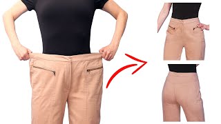 Great idea  how to downsize pants in the waist and in the back [upl. by Carlile502]