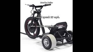 MotoTec Drifter 48v 800w Electric Lithium Trike [upl. by Lamond]