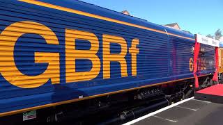 GBRF 66799 AT LYE AND NAMING CEREMONY AT KIDDERMINSTER SEVERN VALLEY RAILWAY 270922 [upl. by Rhonda]