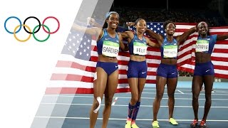 USA Womens 4x100m Relay wins gold [upl. by Ladnyc]