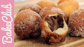 Nutella Krapfen  BakeClub [upl. by Ecnarepmet]