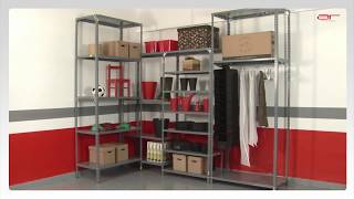 Etagère modulaire métallique avec boulons par AR Shelving Versatile System [upl. by Bertina]