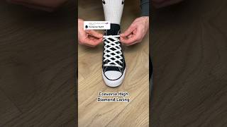 How to Lace Converse High Tops Diamond Lacing Method 🤩 [upl. by Lemhaj400]