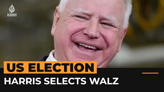 Tim Walz favoured by progressives selected as Harris’s running mate  Al Jazeera Newsfeed [upl. by Black]