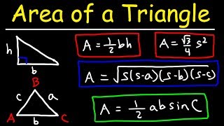 Area of a Triangle Given 3 Sides Herons Formula [upl. by Hubing421]