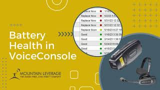 Honeywell VoiceConsole  Battery Health for Talkman SRX2 SRX3 [upl. by Arodnahs]