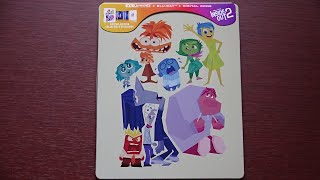 Inside Out 2 4K Ultra HD Bluray Unboxing SteelBook [upl. by Chader801]