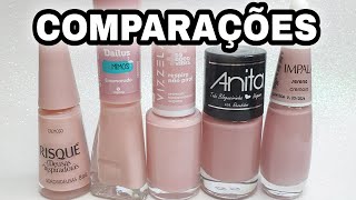 COMPARAÇÕES ESMALTE NUDE ROSADO [upl. by Shelley]