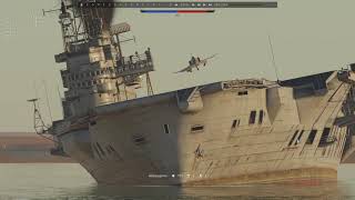 No Fuel Landing On a Sinking Carrier  F4C War Thunder Sim [upl. by Grishilda]