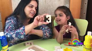 Baby Learn and play with Wooden Numbers Painting Activity for Children [upl. by Esther]