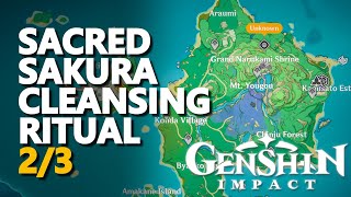 Sacred Sakura Cleansing Ritual 23 Genshin Impact Location [upl. by Rosemari]