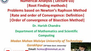 Numerical Methods Rate of Convergence Order of Convergence Rate amp Order of Convergence of Bisect [upl. by Dranal]