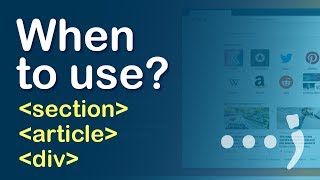 When to use Section vs Article vs Div in Html [upl. by Koser]