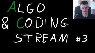 Leetcode  Algo amp Coding Stream 3 [upl. by Nylqcaj745]