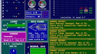 ega trek DOS 22 vs 31 differences Enterprise vs Lexington [upl. by Yelnats]