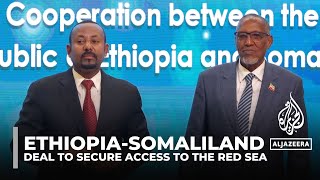 Ethiopia signs agreement to use Somaliland’s Red Sea port [upl. by Okier765]