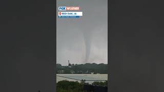 Tornado Captured In Red Oak IA [upl. by Ydnew]