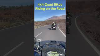 4x4 Quad Bikes Riding on the Road quadbike 4x4 driving [upl. by Shifrah]