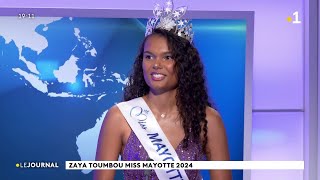 Zaya Toumbou Miss Mayotte était linvitée du journal [upl. by Bird]