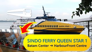 Sindo Ferry Queen Star 1 from Batam Center to Singapore HarbourFront Centre [upl. by Leonerd]