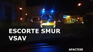 Escorte convoi Motard Police VSAV SMUR [upl. by Ennaeus]