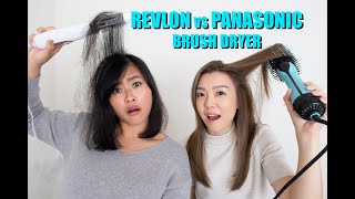 Revlon VS Panasonic Hair Brush Dryer Review [upl. by Eimar486]