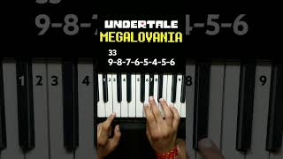 Undertale  Megalovania Song Easy Piano Tutorial pianotutorial shorts [upl. by Suehtomit]