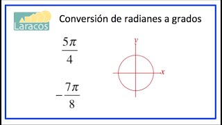 Conversión de Radianes a Grados ejemplo 2 [upl. by Katharine]