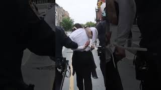 New York Police crackdown on proPalestine protest [upl. by Ardnauqal472]