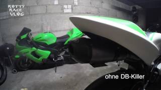 Soundcheck Akrapovic Auspuff ESD Rotty Race Bike VLog Kawasaki ZX6R 636C Rennmotorrad Rennstrecke [upl. by Kit]