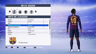 Cómo hacer a RONALDINHO en Clubes Pro FIFA 19 [upl. by Werner]