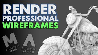 Rendering Wireframe in Maya with Arnold [upl. by Alfeus]