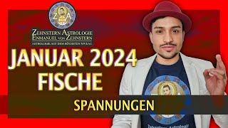 FISCHE MONATSHOROSKOP JANUAR 2024  SPANNUNGEN amp HERAUSFORDERUNGEN MEISTERN  ZEHNSTERN ASTROLOGIE [upl. by Naldo]