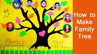 Family Tree For Kids Project  How To Make Your Own Simple Family Tree For Scrapbook [upl. by Nilhsa823]