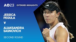 Jessica Pegula v Aliaksandra Sasnovich Extended Highlights  Australian Open 2023 Second Round [upl. by Dan714]