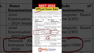 NTA releases NEET 2024 exam date  Latest News  NEET Official Exam Date nta exam date neet2024 [upl. by Fahy366]