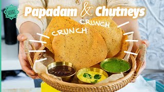 Papadam amp 3 Chutneys  Indiens Antwort auf Nachos amp Salsa [upl. by Assilym]