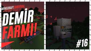 BÄ°R TÃœRLÃœ Ã‡ALIÅžMAYAN DEMÄ°R FARMI VE Ä°KÄ°NCÄ° OTAMATÄ°K TARLA  MÄ°NECRAFT SURVÄ°VAL  BÃ–LÃœM 16 [upl. by Tremml]