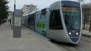 Trams in Reims France 6 March 2013 [upl. by Eelirol]