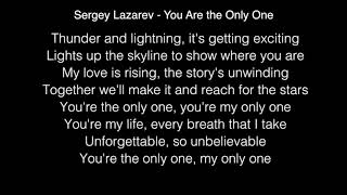 Sergey Lazarev  You Are the Only One Lyrics Eurovision Song [upl. by Alta]